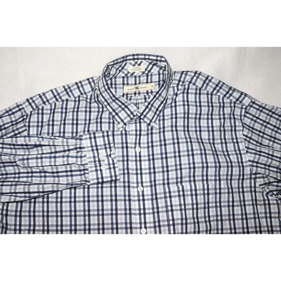 Onward Reserve‎ Classic Fit Men's Long Sleeve Button Down Plaid Shirt Size XL